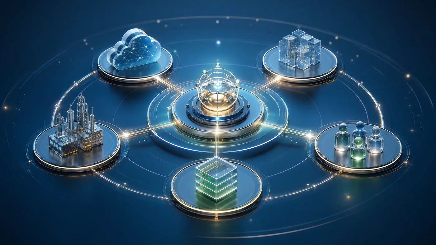 Visual of industrial and technology ecosystem partnerships