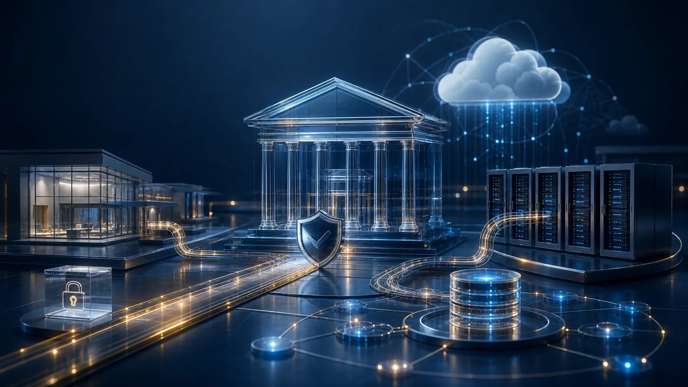 Visual of banking digital infrastructure