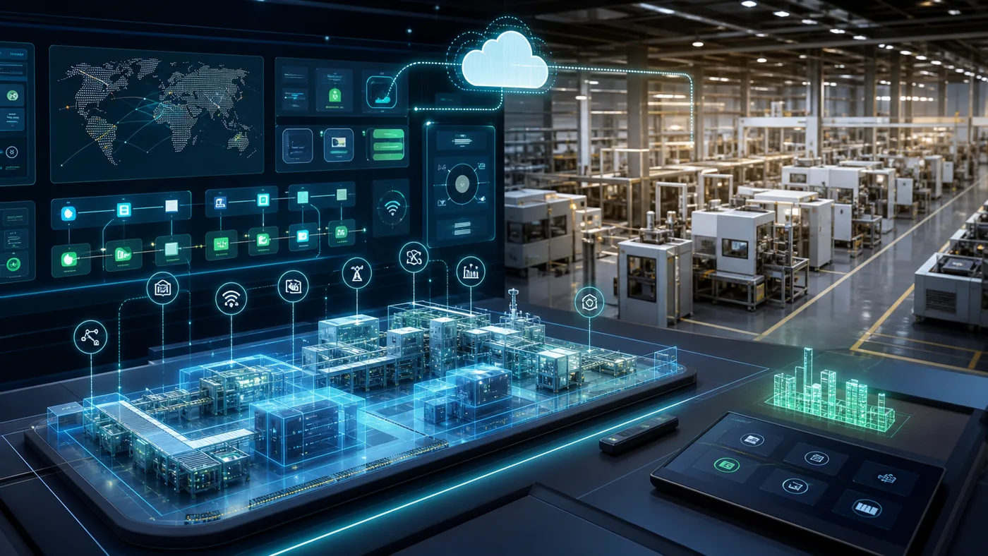 Visual of enterprise and industrial digitalization